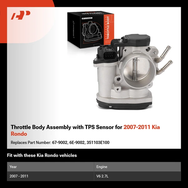 Throttle Body Assembly with TPS Sensor for 2007-2011 Kia Rondo