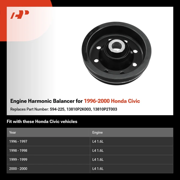 Engine Harmonic Balancer for 1996-2000 Honda Civic
