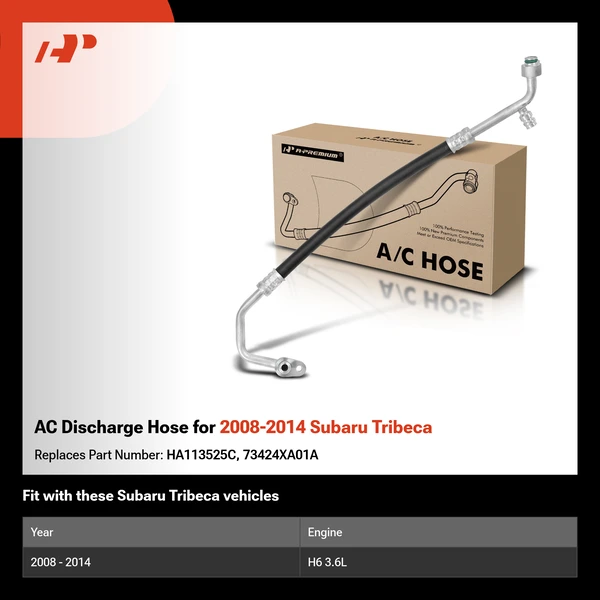 AC Discharge Hose for 2008-2014 Subaru Tribeca