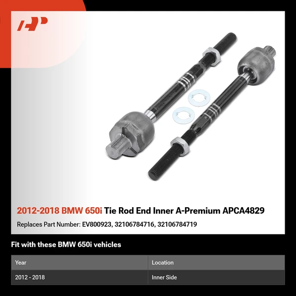 2012-2018 BMW 650i Tie Rod End Inner A-Premium APCA4829