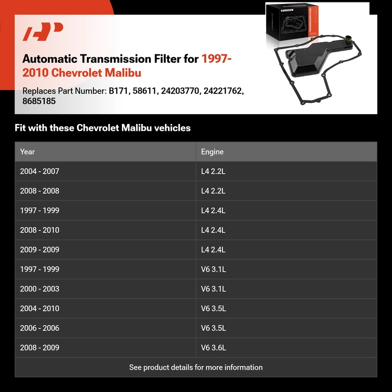 Automatic Transmission Filter for 1997-2010 Chevrolet Malibu