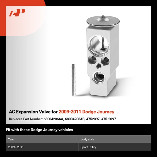 AC Expansion Valve for 2009-2011 Dodge Journey