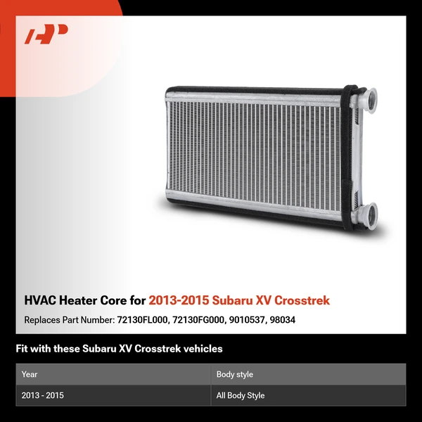 HVAC Heater Core for 2013-2015 Subaru XV Crosstrek