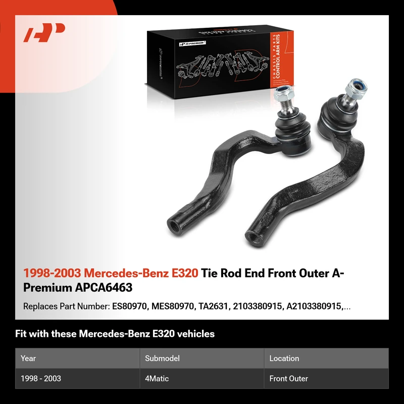 1998-2003 Mercedes-Benz E320 Tie Rod End Front Outer A-Premium APCA6463