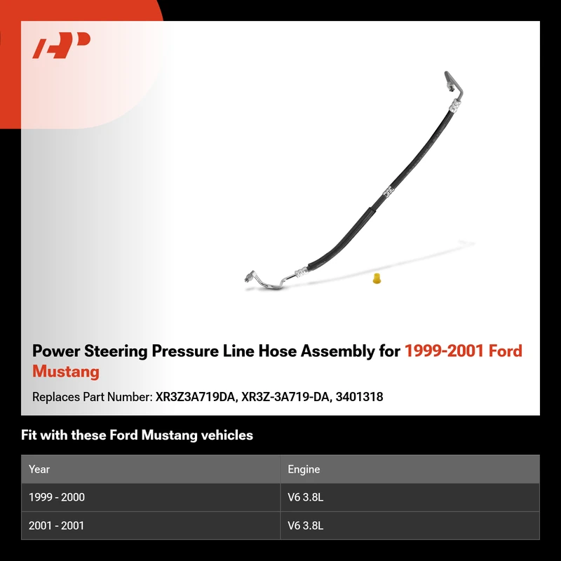 Power Steering Pressure Line Hose Assembly for 1999-2001 Ford Mustang