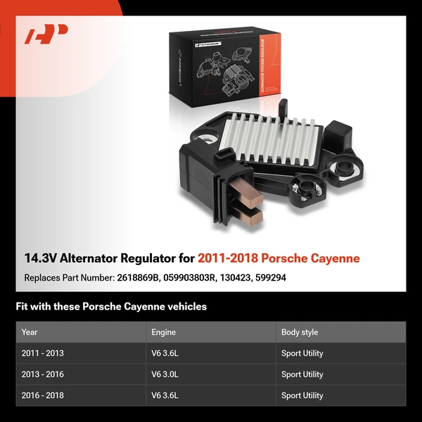 14.3V Alternator Regulator for 2011-2018 Porsche Cayenne