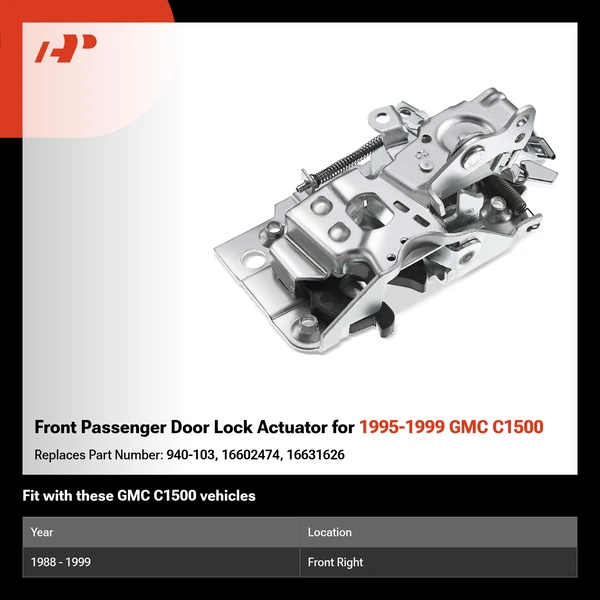 Front Passenger Door Lock Actuator for 1995-1999 GMC C1500