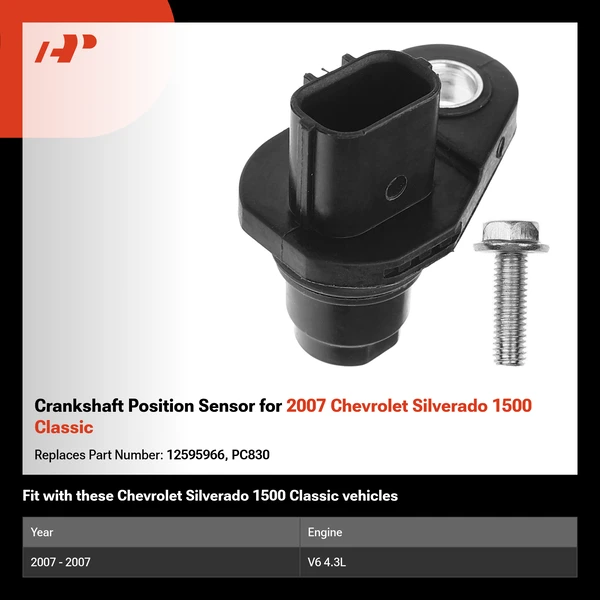 Crankshaft Position Sensor for 2007 Chevrolet Silverado 1500 Classic