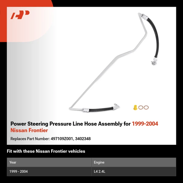 Power Steering Pressure Line Hose Assembly for 1999-2004 Nissan Frontier
