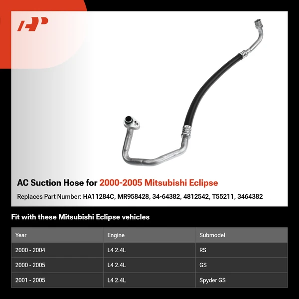 AC Suction Hose for 2000-2005 Mitsubishi Eclipse