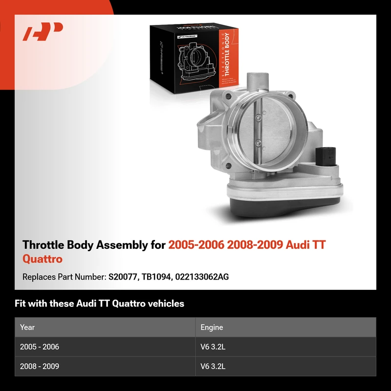 Throttle Body Assembly for 2005-2006 2008-2009 Audi TT Quattro