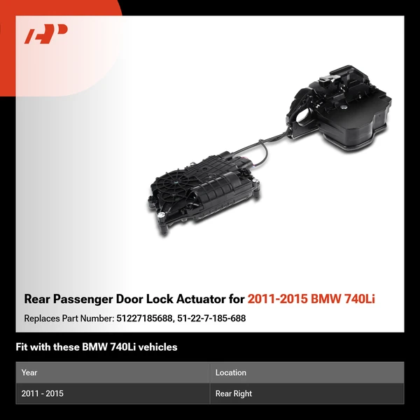 Rear Passenger Door Lock Actuator for 2011-2015 BMW 740Li