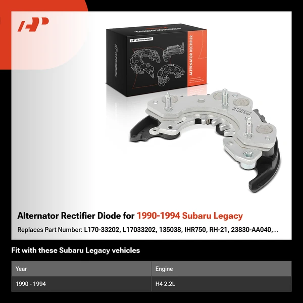 Alternator Rectifier Diode for 1990-1994 Subaru Legacy