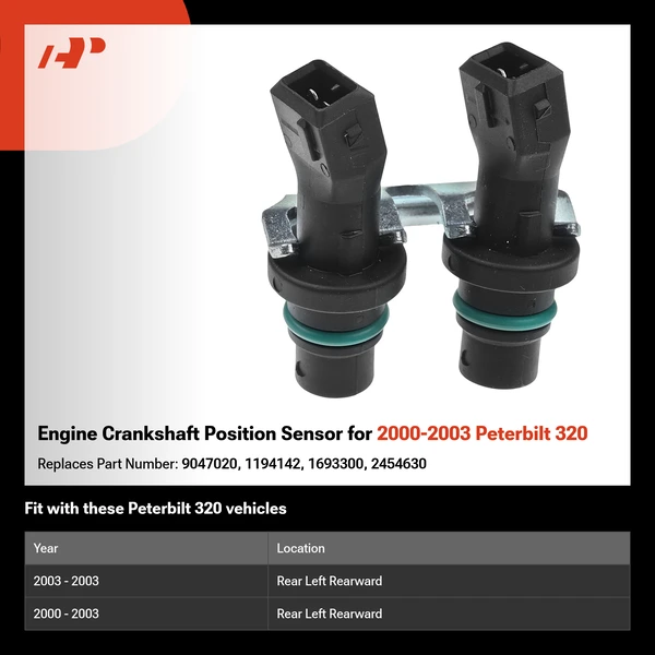 Engine Crankshaft Position Sensor for 2000-2003 Peterbilt 320