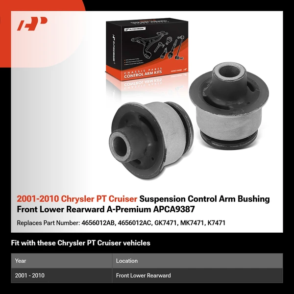 2001-2010 Chrysler PT Cruiser Suspension Control Arm Bushing Front Lower Rearward A-Premium APCA9387
