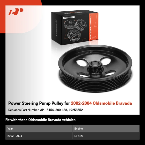 Power Steering Pump Pulley for 2002-2004 Oldsmobile Bravada