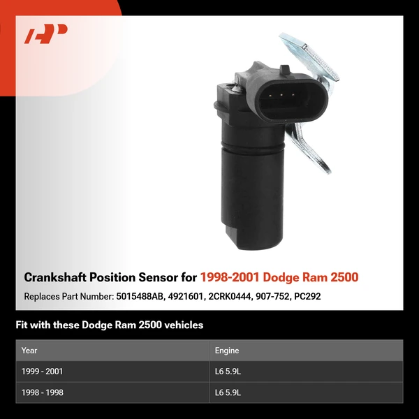 Crankshaft Position Sensor for 1998-2001 Dodge Ram 2500
