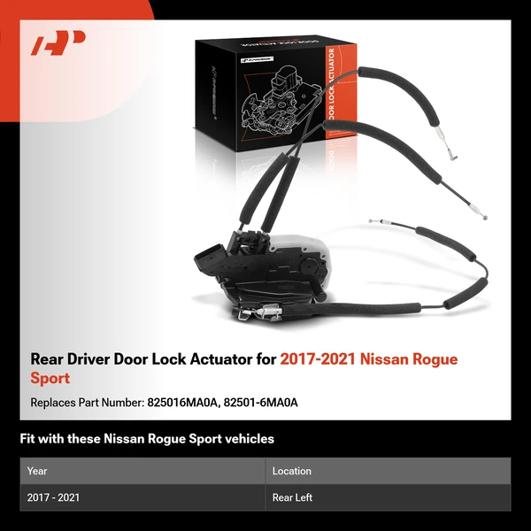 Rear Driver Door Lock Actuator for 2017-2021 Nissan Rogue Sport