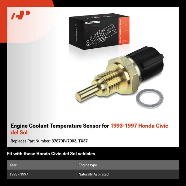 Engine Coolant Temperature Sensor for 1993-1997 Honda Civic del Sol