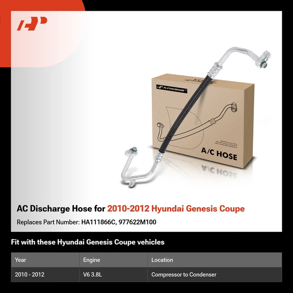 AC Discharge Hose for 2010-2012 Hyundai Genesis Coupe