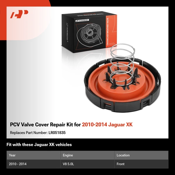 PCV Valve Cover Repair Kit for 2010-2014 Jaguar XK