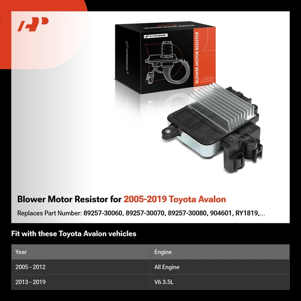 Blower Motor Resistor for 2005-2019 Toyota Avalon