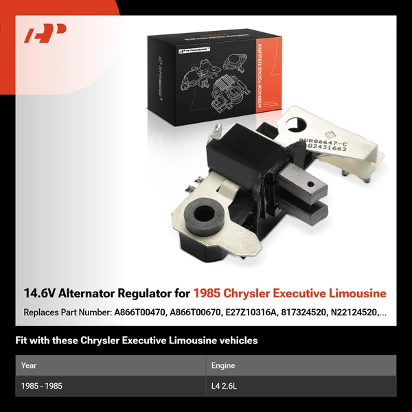 14.6V Alternator Regulator for 1985 Chrysler Executive Limousine