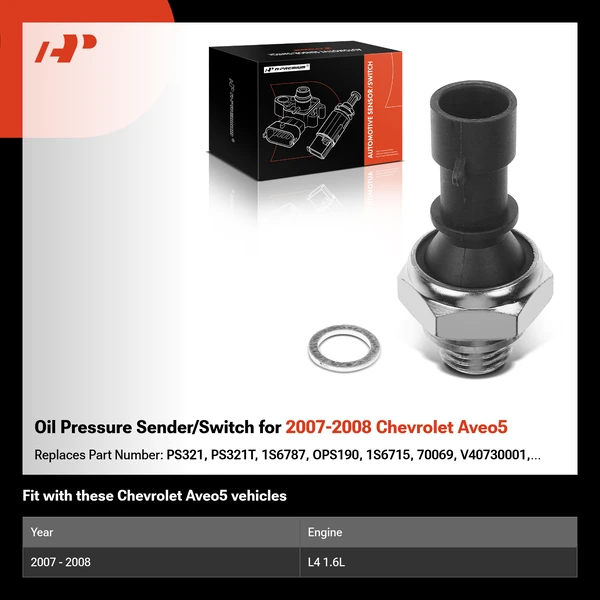 Oil Pressure Sender/Switch for 2007-2008 Chevrolet Aveo5