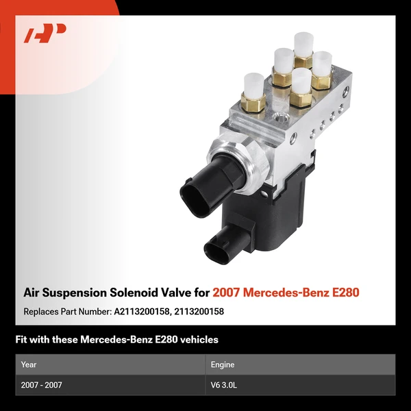 Air Suspension Solenoid Valve for 2007 Mercedes-Benz E280