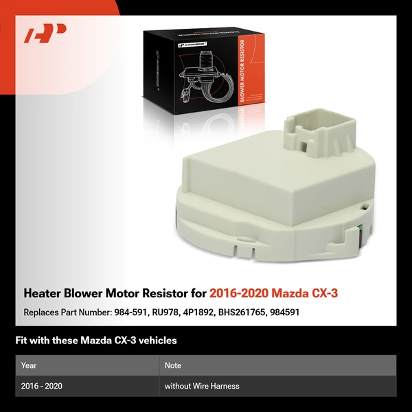 Heater Blower Motor Resistor for 2016-2020 Mazda CX-3