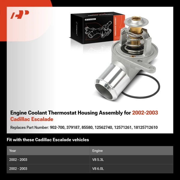 Engine Coolant Thermostat Housing Assembly for 2002-2003 Cadillac Escalade