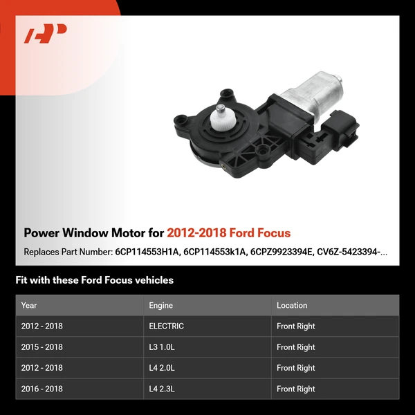 Power Window Motor for 2012-2018 Ford Focus