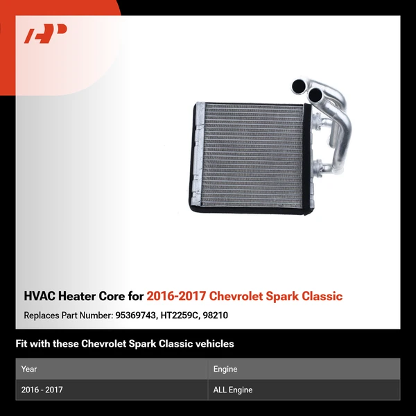 HVAC Heater Core for 2016-2017 Chevrolet Spark Classic