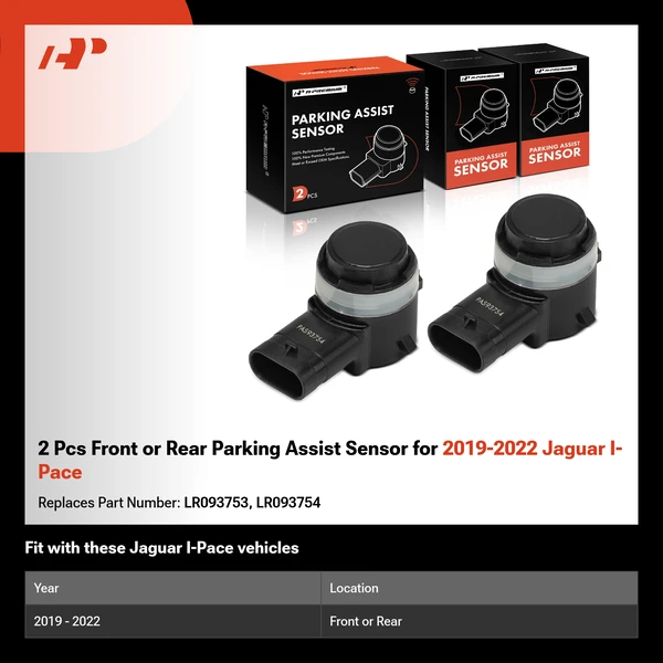 2 Pcs Front or Rear Parking Assist Sensor for 2019-2022 Jaguar I-Pace
