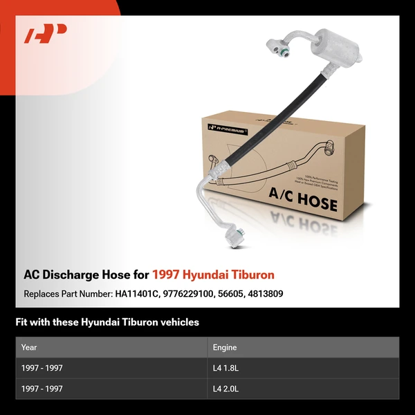 AC Discharge Hose for 1997 Hyundai Tiburon