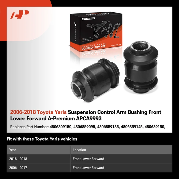 2006-2018 Toyota Yaris Suspension Control Arm Bushing Front Lower Forward A-Premium APCA9993