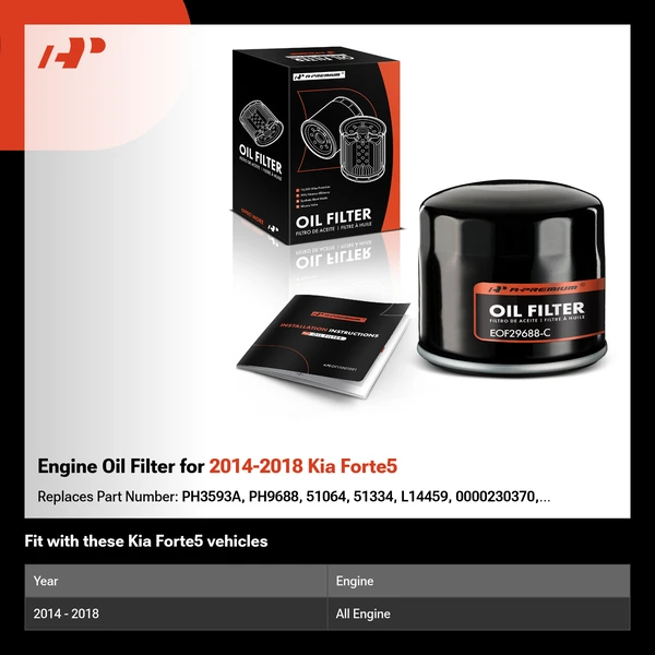 Engine Oil Filter for 2014-2018 Kia Forte5