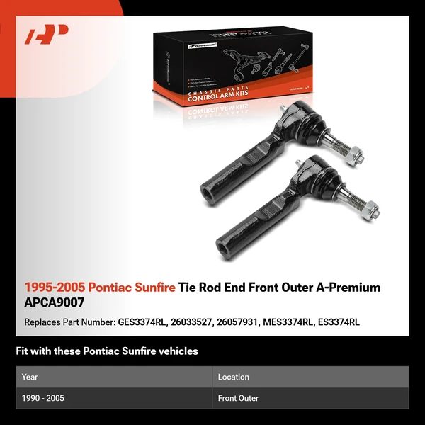 1995-2005 Pontiac Sunfire Tie Rod End Front Outer A-Premium APCA9007