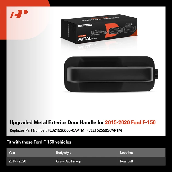 Upgraded Metal Exterior Door Handle for 2015-2020 Ford F-150