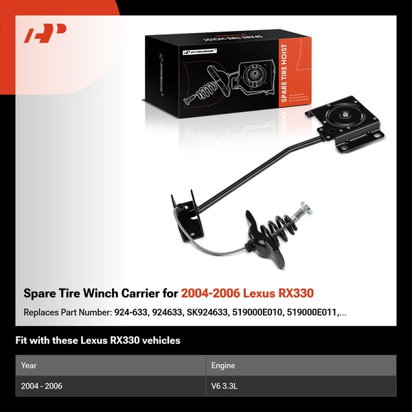 Spare Tire Winch Carrier for 2004-2006 Lexus RX330
