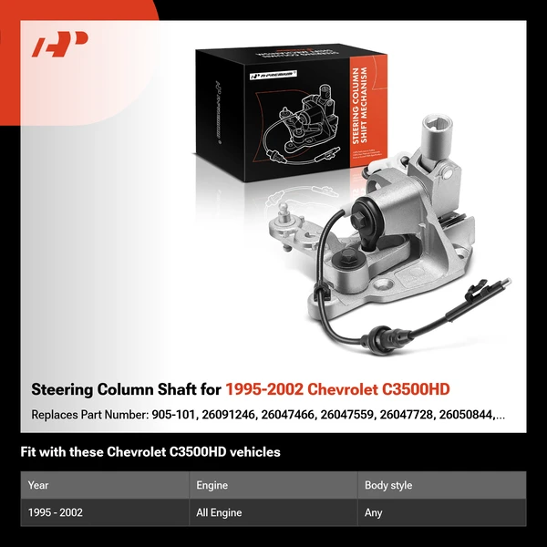 Steering Column Shaft for 1995-2002 Chevrolet C3500HD