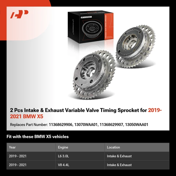2 Pcs Intake & Exhaust Variable Valve Timing Sprocket for 2019-2021 BMW X5