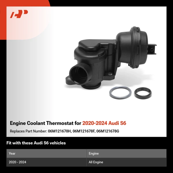 Engine Coolant Thermostat for 2020-2024 Audi S6