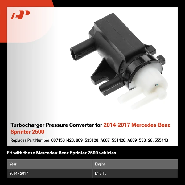 Turbocharger Pressure Converter for 2014-2017 Mercedes-Benz Sprinter 2500