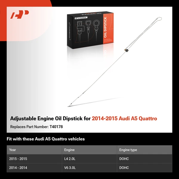 Adjustable Engine Oil Dipstick for 2014-2015 Audi A5 Quattro