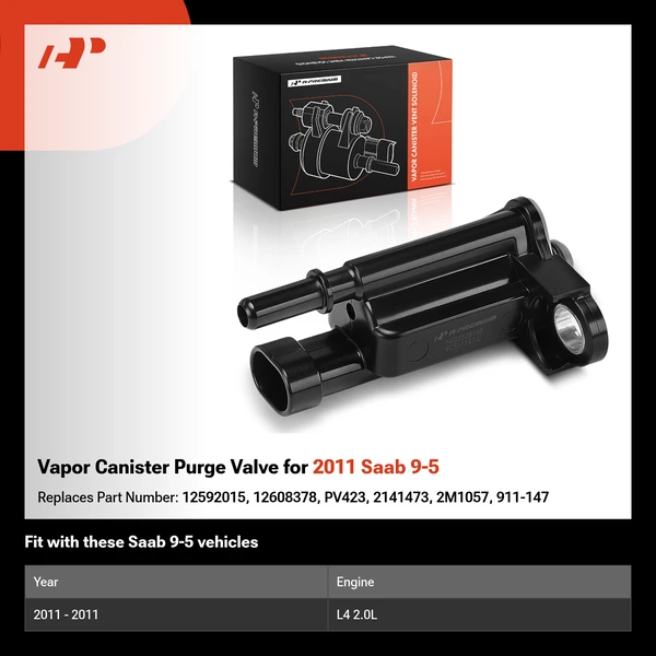Vapor Canister Purge Valve for 2011 Saab 9-5