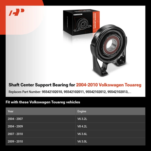 Shaft Center Support Bearing for 2004-2010 Volkswagen Touareg