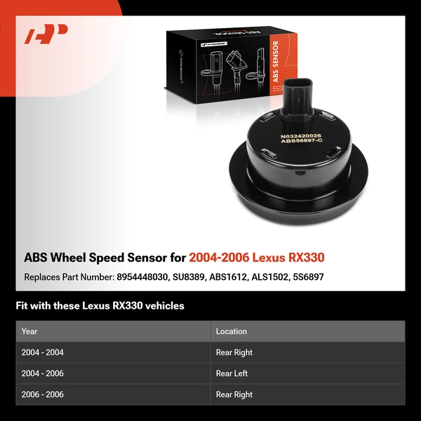 ABS Wheel Speed Sensor for 2004-2006 Lexus RX330