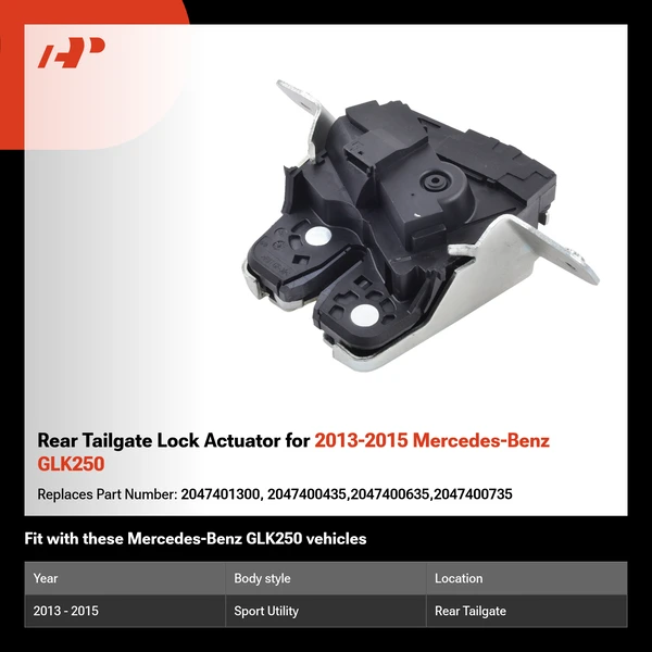 Rear Tailgate Lock Actuator for 2013-2015 Mercedes-Benz GLK250