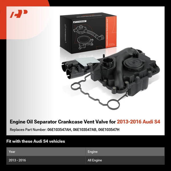 Engine Oil Separator Crankcase Vent Valve for 2013-2016 Audi S4